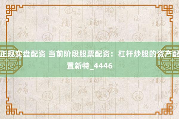 正规实盘配资 当前阶段股票配资:杠杆炒股的资产配置新特_4446