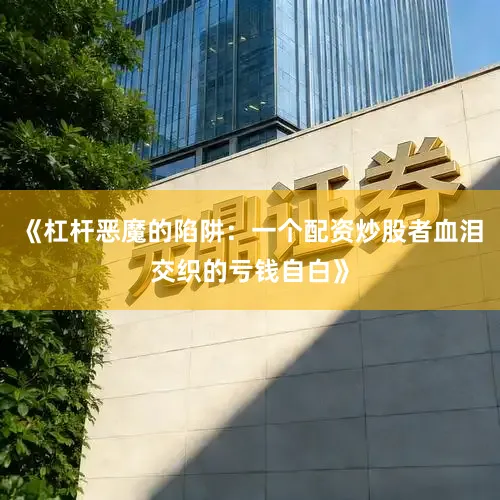 《杠杆恶魔的陷阱:一个配资炒股者血泪交织的亏钱自白》