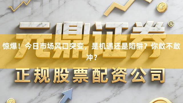 惊爆！今日市场风口突变，是机遇还是陷阱？你敢不敢冲？